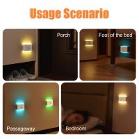 Lámpara Nocturna LED Con Sensor De Movimiento RGB Recargable Multicolor Para Decoración De Habitaciones Luz Sin Cable Para Armario Escaleras - details 10