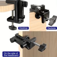 Soporte giratorio de 360° para teléfono y tableta - Brazo articulado de acero al carbono con montaje ajustable para cama y escritorio, ideal para lectura y transmisiones en vivo - details 5
