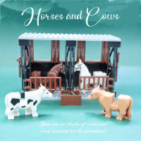 MOC Estable De Caballo Bloques De Construcción Ciudadano Juguete De Granja Con Vacas Para Niños Bloques Pequeños Compatible Con Lego Regalo De Cumpleaños O Navidad - details 0
