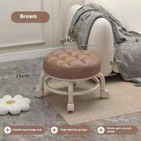 Taburete Pequeño De Muebles Para El Hogar Con Rodillos Silla Redonda Para Niños Taburete De Sala De Estar Móvil Y Moderno - details 4