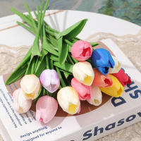 5/10Pcs Bouquet De Tulipes Artificiales PE Espuma Flores Falsas Para Decoración De Bodas Ceremonias Hogar Jardín Decoración De Fiesta - details 3