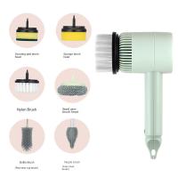 Cepillo De Limpieza Multifuncional USB Recargable Para El Hogar Con 6 Cabezas De Cepillo Aparatos Eléctricos De Limpieza - details 1