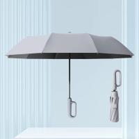Paraguas Automático De Alta Gama Con Mango De Cierre Vinilo Protección Contra Lluvia Y Sol Tela De Nylon 190T Plegable a Tres Secciones - details 7