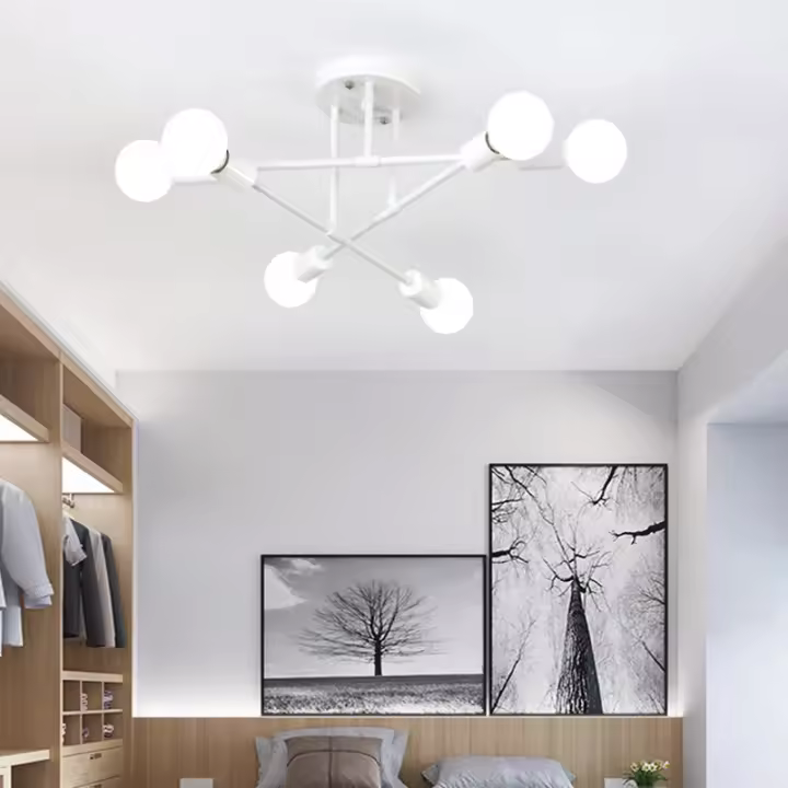 Modern Sputnik Ceilin Ganchillo Lámpara Colgante Satellite Iluminación Fuente De Luz Decorativa Para Sala De Estar Y Comedor Material De Hierro - 1