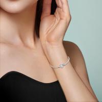 Pulsera De Plata Esterlina 925 Para Mujer Con Encantos De Corazón Llave Clover De Cuatro Hojas Cadena De Serpiente Pulsera Original DIY Joyería - details 12