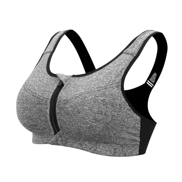 Deportivo Sujetador De Mujer Con Cierre De Cremallera Push up Chaleco Antigolpes Transpirable Para Correr Yoga Ropa Deportiva - 1