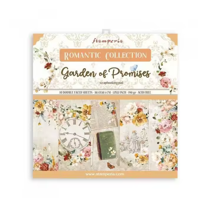 STAMPERIA                           PAPELES SCRAP 10ud 12x12 GARDEN OF PROMISES - 1