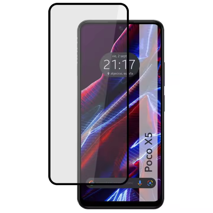 Protector Cristal Templado Completo 5D Full Glue Negro para Xiaomi POCO X5 5G Vidrio - 1