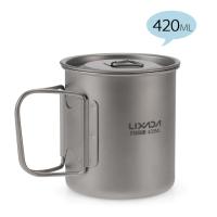 Lixada Taza De Agua Ultraligera De Titanio Con Manija Plegable Para Exteriores 300/350/550/650ml/750ml Ideal Para Picnics Y Uso En La Mesa - details 5