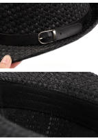 Sombrero De Paja Transpirable Para Hombres Y Mujeres Moda Coreana Simplicidad Estilo Jazz Protección Solar Verano - details 5