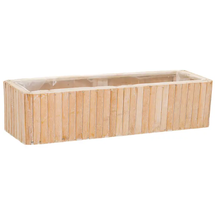 WANDERLUST DECO Cesto Rectangular de Madera Marrón para Organizar y Decorar Tu Hogar - 1