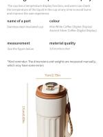 Taza De Viaje Con Pantalla De Temperatura Acero Inoxidable Aislada Para Café Regalo Herramienta De Bebida Para Mujeres - details 2
