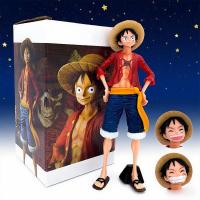 Figura De Anime Luffy De 28cm Muñeca Cambia De Cara Tres Formas Estatua De Colección Para Fans De One Piece PVC - details 0