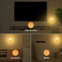 Lámpara Nocturna Con Sensor De Movimiento LED EU Plug Para Habitación Infantil Lámpara Sin Cable Para Lado De La Cama - details 9