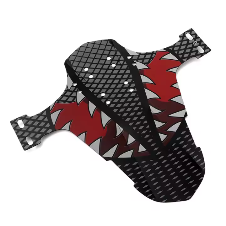Defensas De Bicicleta Frontales Y Traseras Mudguard Accesorios De Ciclismo Guardia De Barro Portátil Con Patrón Impreso Fijación Sencilla Piezas De Bicicleta De Plástico PP5 Fibra De Carbono - 1