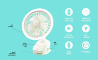 VENTRONIK  Ventilador Portátil de Pinza con Luz Propia y Batería Recargable USB Tipo C, sin cable. - details 2