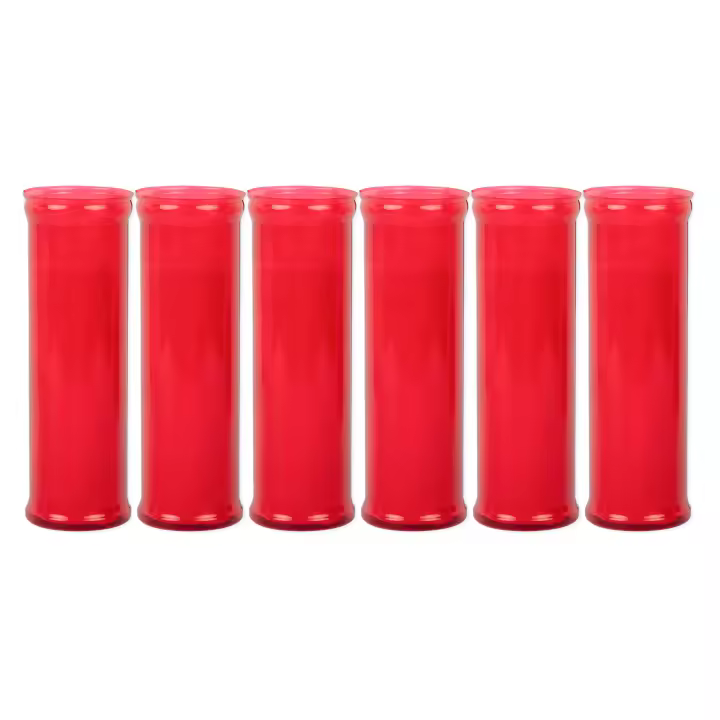 WAI 2 MARKET - Pack de 6, 12, 24 Velones Litúrgicos Blancos, Rojos y Colores Surtido Sin Perfume (190x55mm) – Velones Ecológicos de Larga Duración, Perfectos para Ceremonias, Decoración de Casa, Bodas, Eventos y Ambientes Religiosos, Iluminación Duradera - 1
