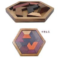 Rompecabezas Hexagonal Clásico De 11 Piezas Tangram Jigsaw Juguete Educativo Para Niños Alivio Del Estrés Colorido - details 1