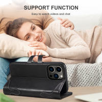 SUTENI Funda De Teléfono De Cuero Magnética Para iPhone Con Porta Tarjetas Diseño De Cierre En Forma De Concha Compatible Con Modelos Diferentes - details 21