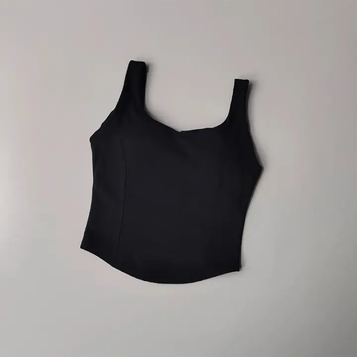 Top De Entrenamiento Para Mujer Con Alta Elasticidad Y Soporte Para El Espalda Chaleco Deportivo Antigolpes Para Correr Y Yoga En Color Nude - 1