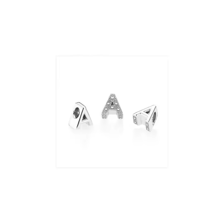 PANDORA Charm Plata Letra A - Joyería Infantil de Alta Calidad - 1
