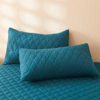 Funda De Cojín Impermeable 2pcs Tamaño 50x75cm En Gris/Azul/Marrom Material Poliéster/Celulosa Estilo Suelto Y Transpirable Para Protección Del Sueño - details 4