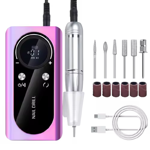 Máquina Eléctrica Portátil Profesional Para Manicura Y Pedicura, Juego De Brocas Para Uñas, Herramientas Para Quitar Gel Acrílico Para Uñas, Máquina Pulidora De Uñas Eléctrica - 1