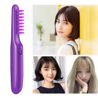 Cepillo Eléctrico Portátil Para Eliminar Arrugas En Pelo Cepillo De Masaje Para Cabello Rizado Solución Automática Anticaída Adecuado Para Mujeres - details 1