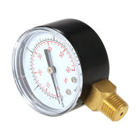 Medidor De Presión De Agua Para Filtro De Piscina 0~60psi 0~4bar Manómetro Hidráulico Con Tapa De Acero Inoxidable Y Escala Gruesa 1/4" NPT - details 6