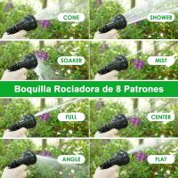 Manguera de Jardin Extensible, Mangueras Jardin con Pistola Rociadora de 8 Funciones Manguera Flexible y Ligera para Lavado de Coche, Jardín, Lavar la Mascota con Bolsa de Almacenamiento(7.5米  25FT) - details 0