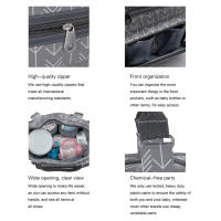 Set De 7 Bolsos Para Mudar El Bebé Multifuncional Tote Bag Mummy Bolsa De Viaje Con Alforja Para Bebé Material De Tela Cierre De Cremallera - details 26