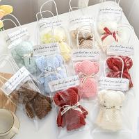 Juego De Toallas Oso Teddy 20 Piezas Set De Regalo Para Bodas Navidad Cumpleaños Con Bolsa Transparente Toallas De Poliéster Absorbentes Para La Mesa - details 0