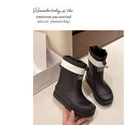 Botas De Lluvia Para Mujer Antideslizantes Impermeables Con Banda Elástica Para Senderismo Al Aire Libre Y Camping En Días De Lluvia - details 26