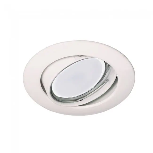Wonderlamp Empotrable basculante blanco + Bombilla LED 8W cálida - 1