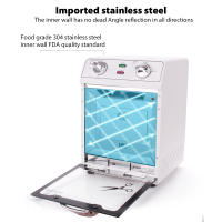 Esterilizador de herramientas para uñas, máquina de limpieza, temporizador de gran capacidad, caja seca multifuncional de alta temperatura de 8L, acero inoxidable para el hogar - details 1