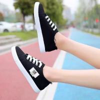 Zapatos Planos Blancos Casuales Para Mujer 2025 Primavera Nuevo Estilo Canvas Bajo-Troceado Deportivo Ligero Con Cordones - details 15