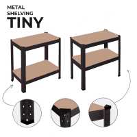 Ociodual Estanteria Metalica Tiny Negro, Estante Ideal para Hogar, Estanterias Trastero, Muebles, Oficina, Estanterias Almacenaje Divisible, Sin Tornillos, 240kg, 4 Baldas MDF, 150x60x30cm - details 3