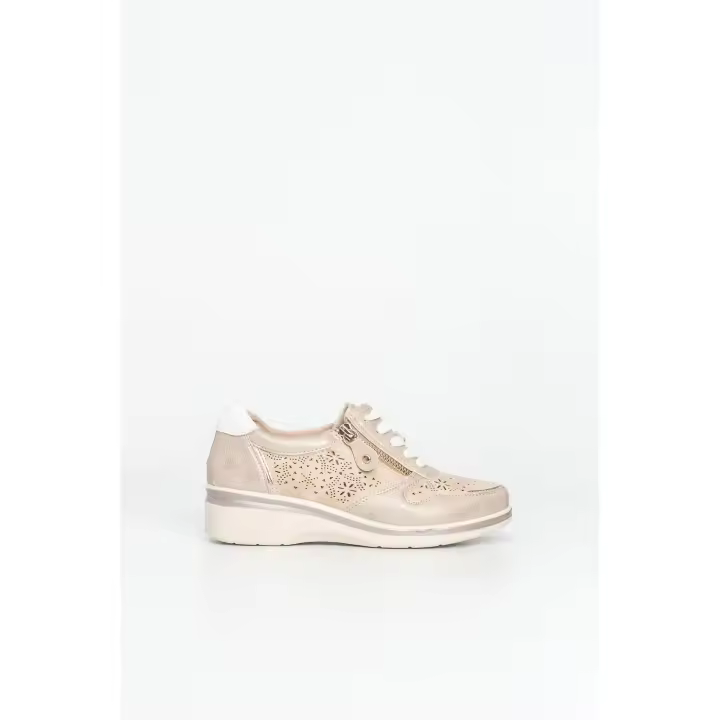 Amarpies Zapato Deportiva Cuña Troquelado Cremallera - 1