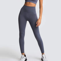 Leggings De Yoga Sin Costuras Para Mujer Levantador De Glúteos Deportivos De Fitness Y Gimnasio Pantalones De Running Terciopelo De Nylon De Cintura Elástica - details 0