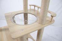 Cature, Árbol para Gatos, 185 cm de Altura, Rascador Multinivel con Casa y Plataformas, Color Beige, 60cm*50cm*185cm - details 6