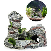 Adorno De Tanque De Acuario De Resina Con Mosaico De Hierba Artificial Cueva Para Decoración De Pared Y Sala De Estar - details 4