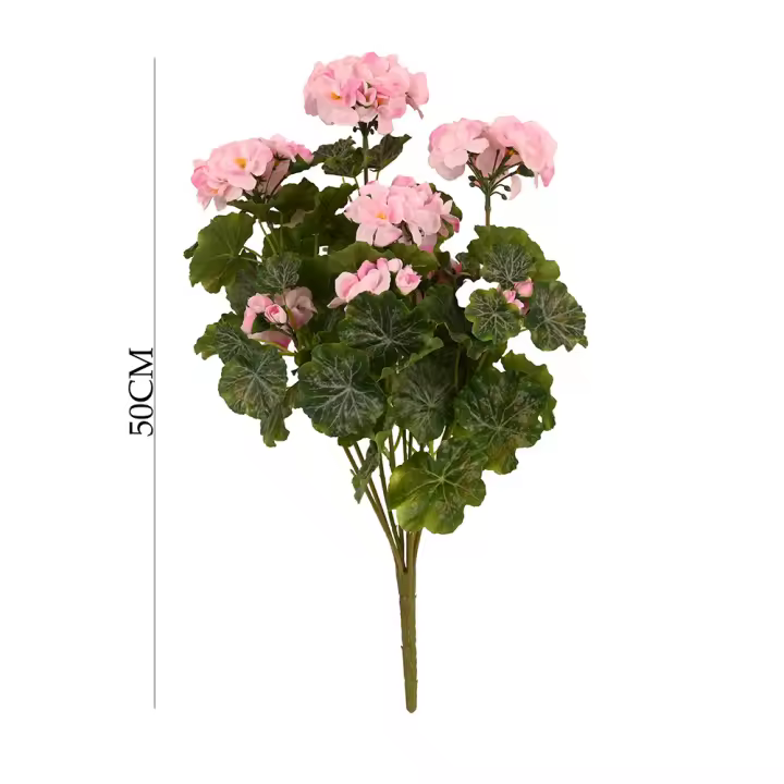 Poenia Arte Floral - Ramo de Geranio Artificial 50cm - REF 6106869 - Flor Artificial - 1