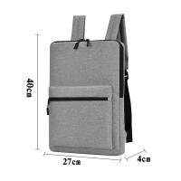 Mochila Ultrafina Para Portátil De 14" 15.6" Hombre Mujer Estilo Casual Impermeable Bolsa De Trabajo Multifuncional Color Gris/Black - details 0