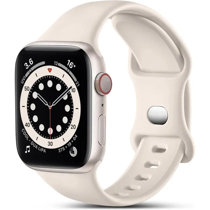 Paquete de 6 Correas ajustables Solo Loop compatibles con Apple Watch de 44mm, 45mm, 42 mm y 49 mm para Mujeres y Helbres, Correa de Repuesto Deportivo elástico de Nailon ajustable - 1