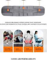 Cinturón Ajustable De Apoyo Para Cintura Para Hombres Y Mujeres Cinturón Respirable Soporte De Cintura Para Adultos Color Gris - details 6