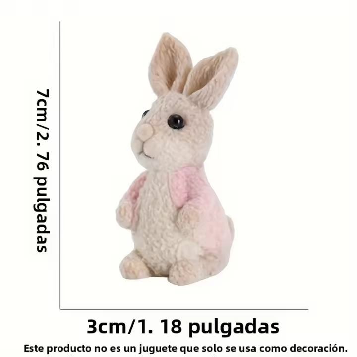 Colgante De Conejo De Pascua En Resina Adorno De Bunny Para Decoración De Mesa Y Hogar Miniatura Regalo Ideal Para Pascua - 1