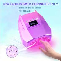 Secador De Uñas LED Profesional Recargable 98W Con Doble Luz Duradero Alta Calidad Luz De Espejo Interior Bajo Calor Modelo De Secado De Gel UV - details 3