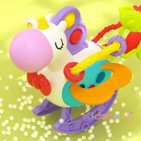 Juguete De Actividad Para Pequeños Unicornio Y Caballo De Silicona Montessori Sensorial Viaje Educativo Temprano Pulsera De Cuerda En La Mano - details 1