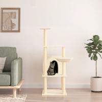 vidaXL Rascador para Gatos con Postes Árbol Torre de Escalada Sisal Color Crema,  Gris claro,  Gris oscuro y mas - details 0