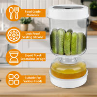 Contenedor De Encurtidos Tapa De Separación Seco Y Húmedo Jars De Olivas a Prueba De Fugas Con Strainer Contenedor Reutilizable Para Almacenamiento De Alimentos - details 3